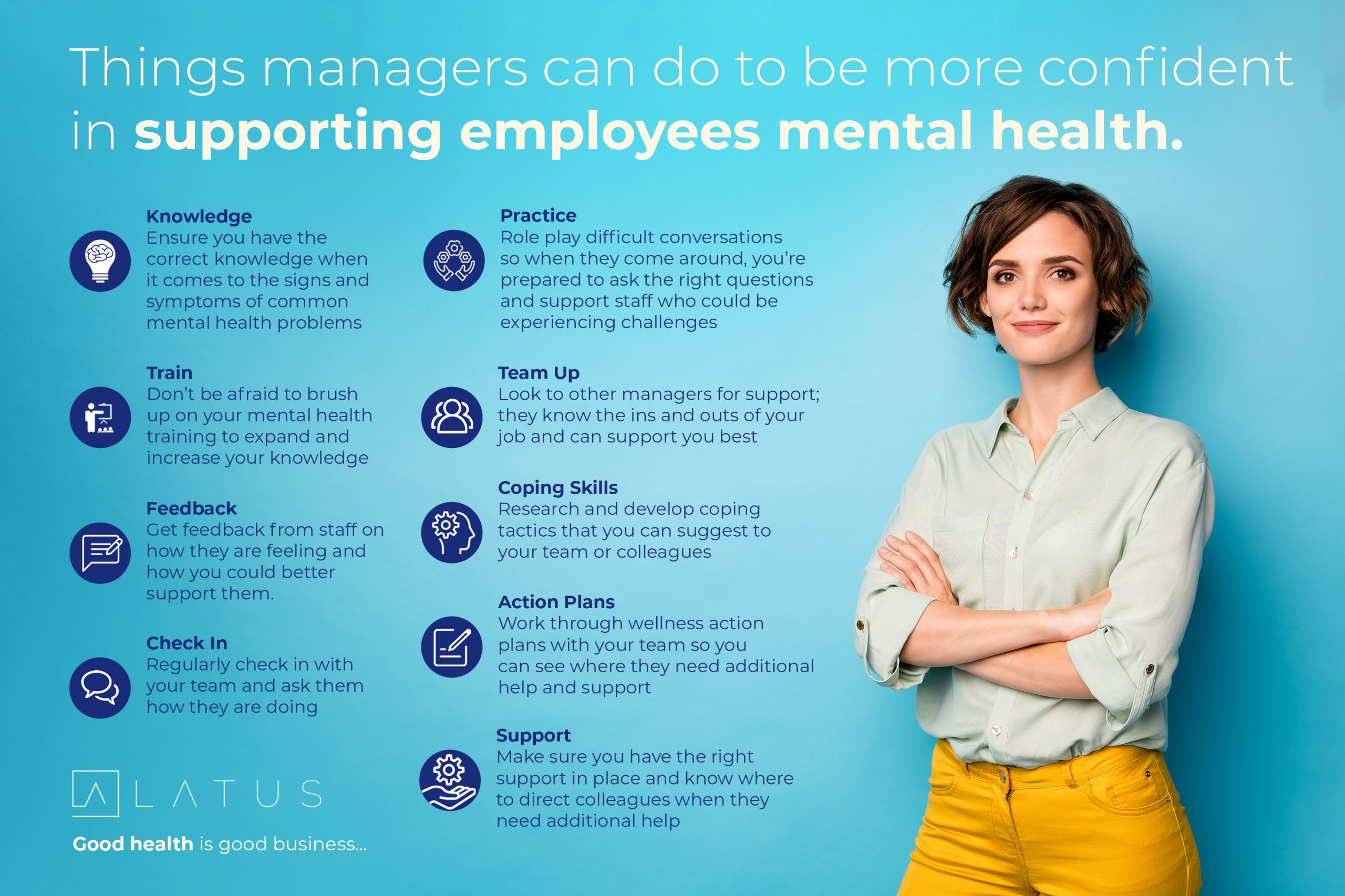 things managers can do to be more confident in supporting employees mental health